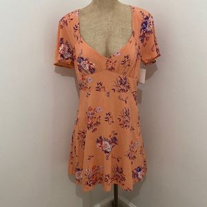 Abound Floral Coral Aster Bouquet Dress